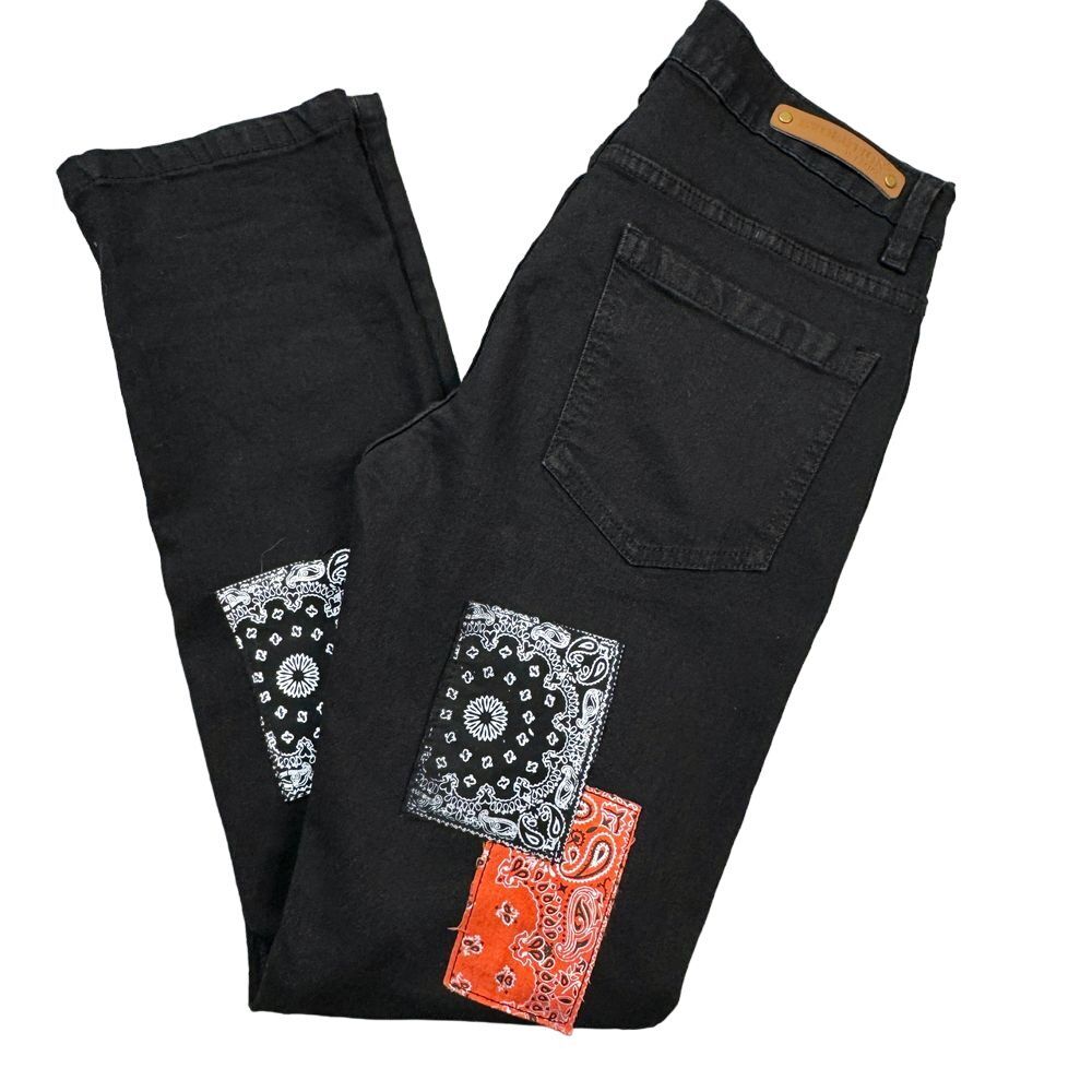 Evolution In Design Jeans Men's Size 28x29 Patchwork Design - Picture 3 of 11